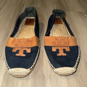 Tory Burch Tan and blue  Espadrilles